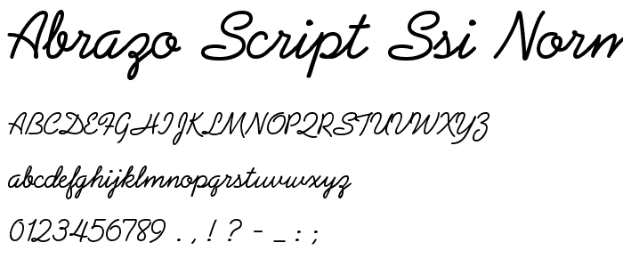 Abrazo Script SSi Normal font